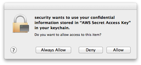 Keychain access prompt dialog